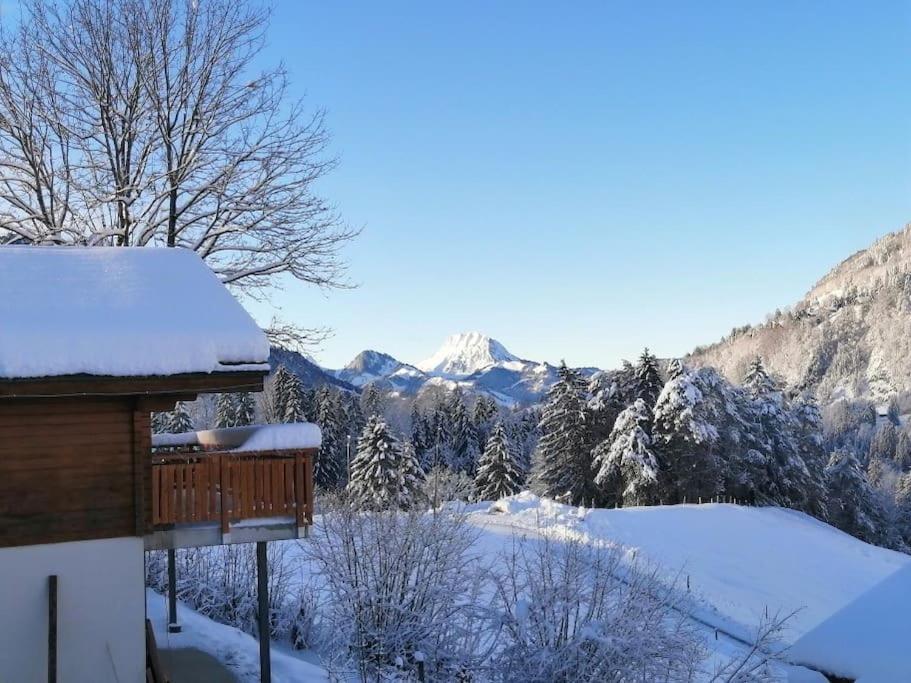 Confortable Chalet Avec Magnifique Vue En Gruyere. 샤메이 외부 사진